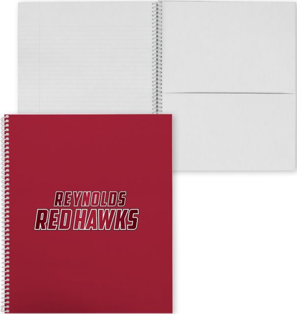 J. Sargeant Reynolds College Spiral Notebook w/Clear Coil Reynolds Red Hawks Gradient - ONLINE ONLY