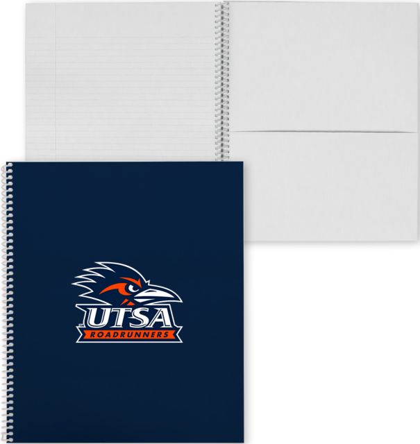 UTSA College Spiral Notebook w/Clear Coil UTSA Primary Mark DIPS - ONLINE ONLY