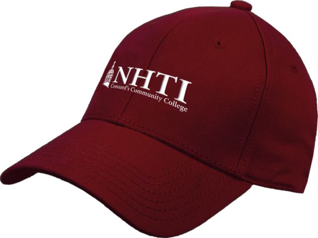 NHTI Concord Cardinal Structured Adjustable Pro Style Hat NHTI Primary Wordmark - ONLINE ONLY