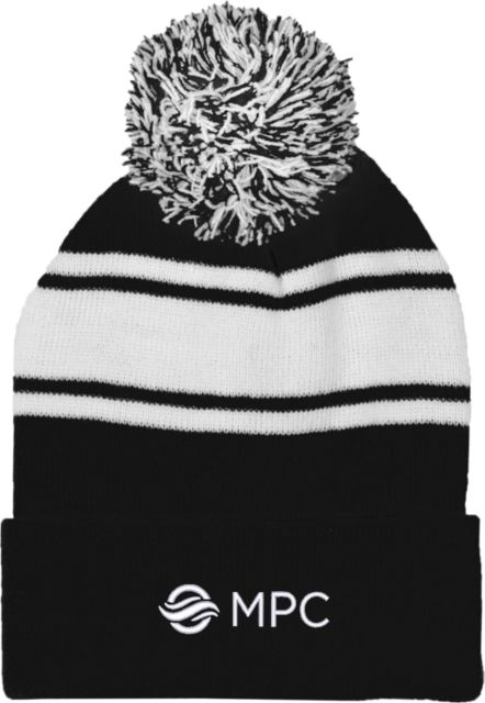 Monterey Peninsula Two Tone Knit Pom Beanie w/Cuff MPC Horizontal Secondary Mark - ONLINE ONLY