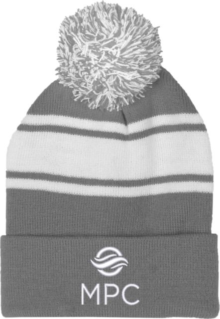 Monterey Peninsula Two Tone Knit Pom Beanie w/Cuff MPC Stacked Secondary Mark - ONLINE ONLY