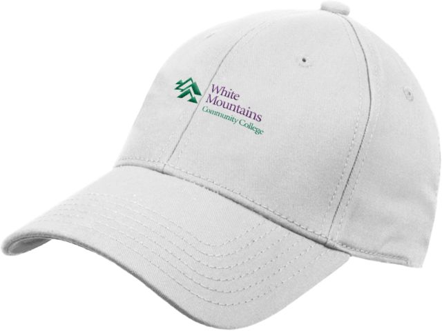 White Mountains Structured Adjustable Pro Style Hat Mountains Community College Logo - ONLINE ONLY