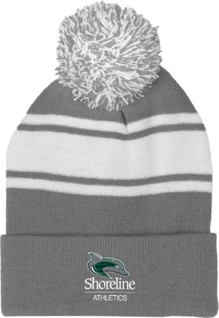 Shoreline Two Tone Knit Pom Beanie w/Cuff Shoreline Athletics Primary Mark - ONLINE ONLY