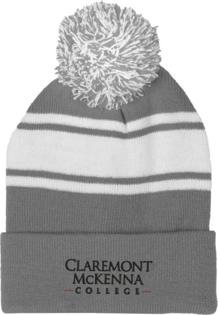 Claremont McKenna College Two Tone Knit Pom Beanie with Cuff - ONLINE ONLY