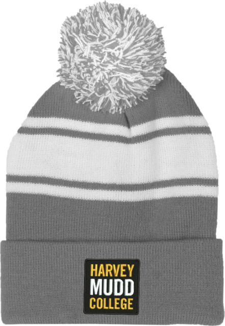 Harvey Mudd College Two-Tone Knit Pom Beanie with Cuff - ONLINE ONLY
