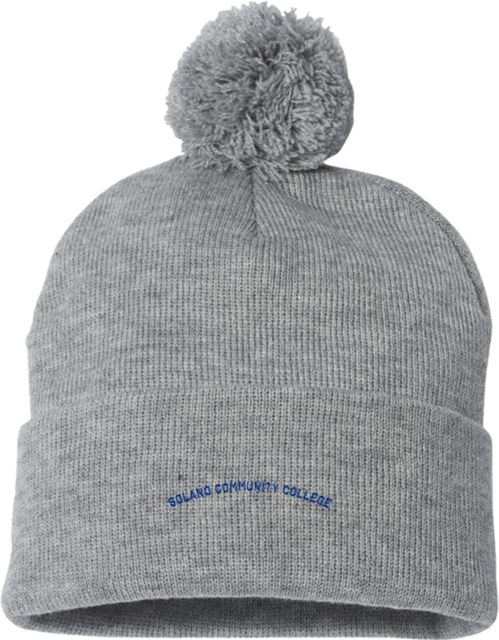 Solano Sportsman Pom Pom Cuffed Beanie Solano Community College Institutional Mark - ONLINE ONLY