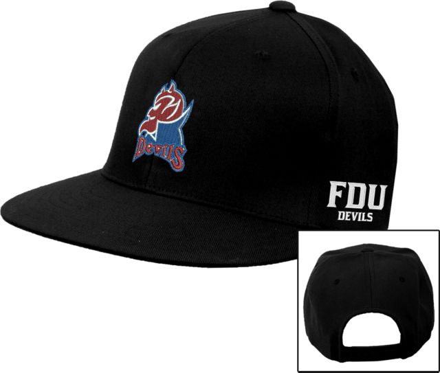 FDU Devils Flat Bill Snapback Hat FDU Devils w Mascot - ONLINE ONLY