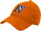 Nassau CC Orange Unstructured Adjustable Low Profile Hat Intial N - ONLINE ONLY