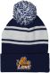 Nassau CC Navy/White Two Tone Knit Pom Beanie w/Cuff Primary Mark - ONLINE ONLY