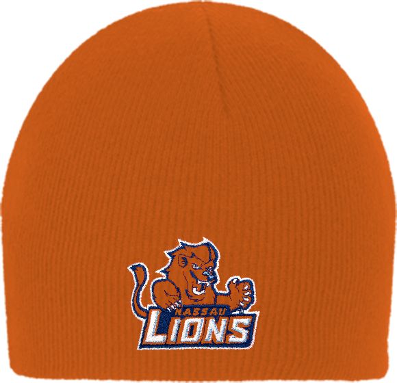 Nassau CC Orange Knit Beanie Primary Mark - ONLINE ONLY