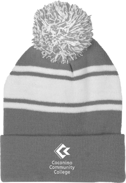 Conconino Two Tone Knit Pom Beanie w/Cuff Coconino Community College - Primary Mark - ONLINE ONLY