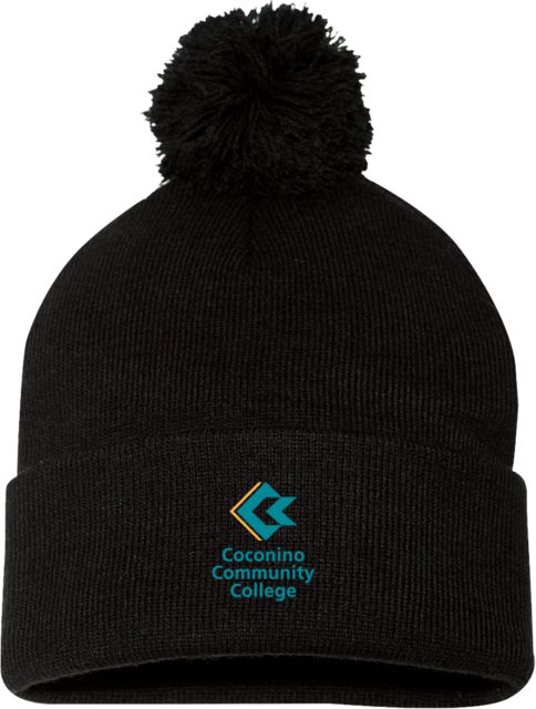 Conconino Sportsman Pom Pom Cuffed Beanie Coconino Community College - Primary Mark - ONLINE ONLY