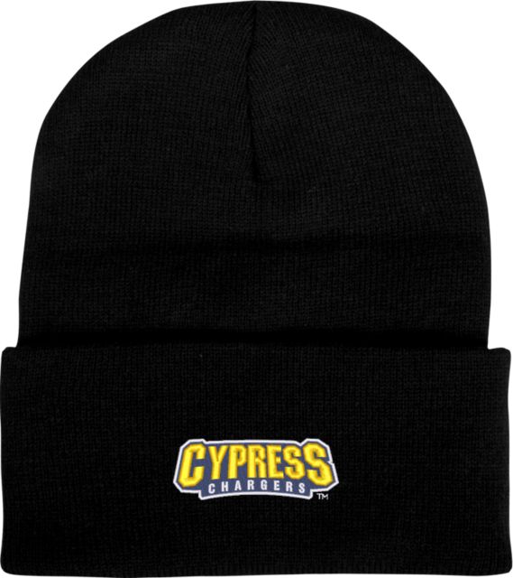 Cypress College Knit Beanie w/Cuff Cypress Chargers Banner Wordmark - ONLINE ONLY