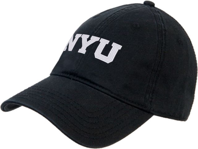 NYU Unstructured Adjustable Low Profile Hat Primary Mark ONLINE ONLY New York University