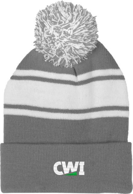 Western Idaho Two Tone Knit Pom Beanie w/Cuff CWI - ONLINE ONLY