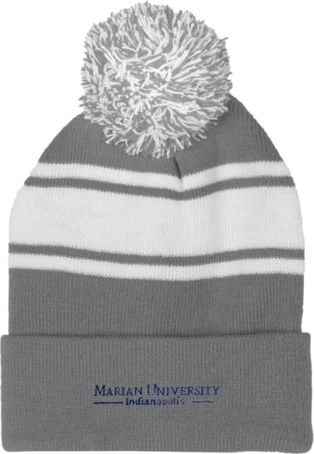 Marian Two Tone Knit Pom Beanie w/Cuff Primary Mark - ONLINE ONLY