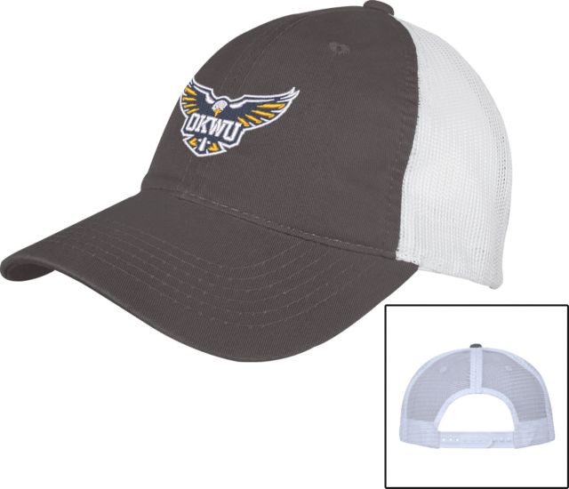 Oklahoma Wesleyan Mesh Back Unstructured Low Profile Hat Primary Eagle - ONLINE ONLY