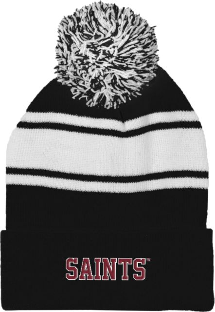 Aquinas College Two Tone Knit Pom Beanie w/Cuff Saints - ONLINE ONLY