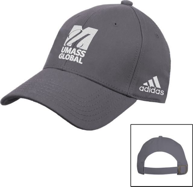 UMass Global Adidas Adjustable Washed Slouch  UMass Global Primary Logo Stacked - ONLINE ONLY