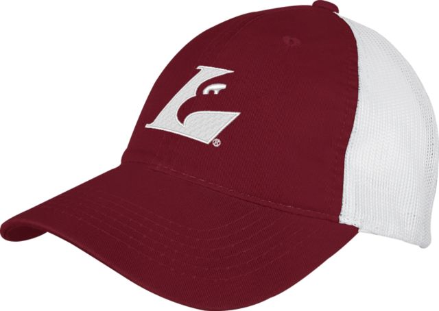 Wisconsin La Crosse Charcoal/White Mesh Back Unstructured Low Profile Hat Eagle L EMB - ONLINE ONLY