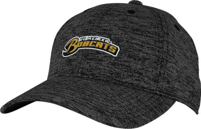 UC Merced PosiCharge Charcoal/Black Electric Heather Hat Wordmark - ONLINE ONLY