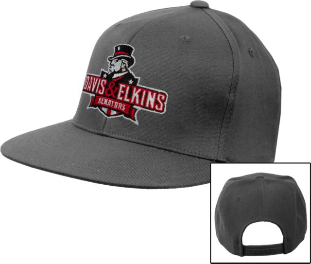 Davis & Elkins Flat Bill Snapback Hat Primary Mark - ONLINE ONLY
