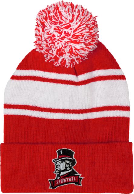 Davis & Elkins Two Tone Knit Pom Beanie w/Cuff Senators - ONLINE ONLY