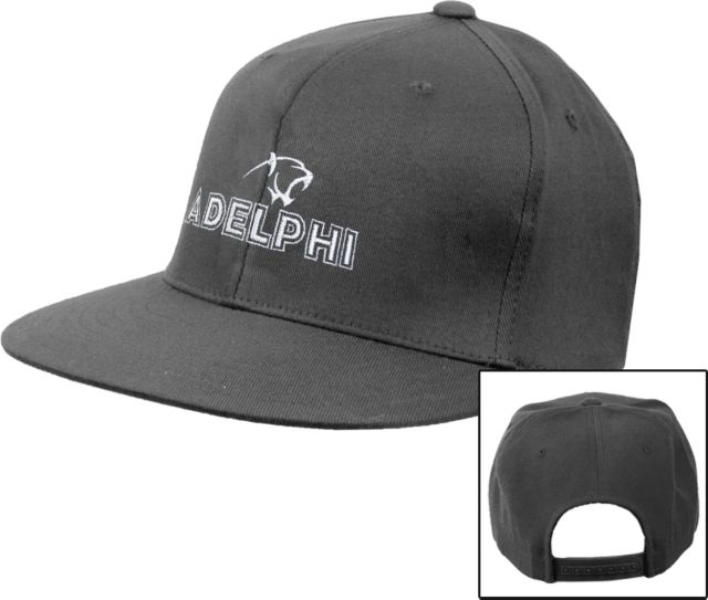 Adelphi Flat Bill Snapback Hat Adelphi with Panther Head - ONLINE ONLY