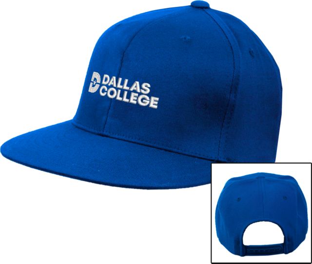 Dallas College Flat Bill Snapback Hat Primary Mark - ONLINE ONLY