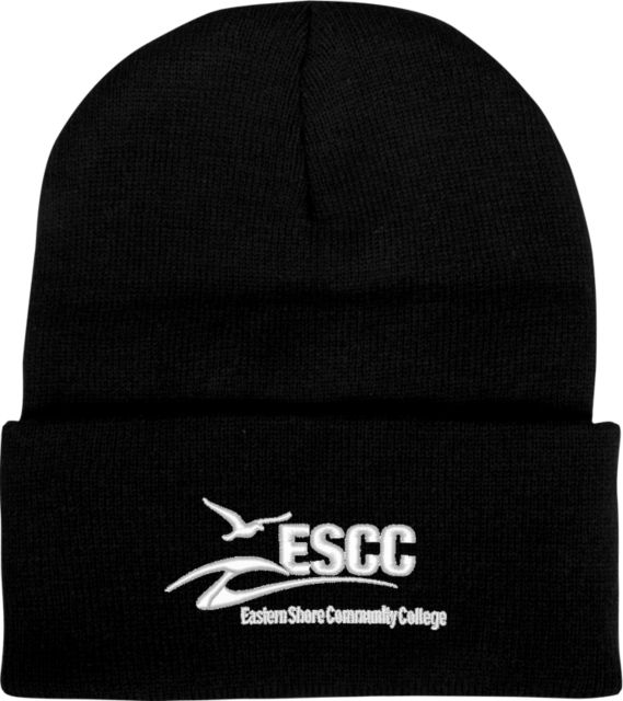 ESCC Black Knit Beanie w/Cuff ESCC Emb. - ONLINE ONLY