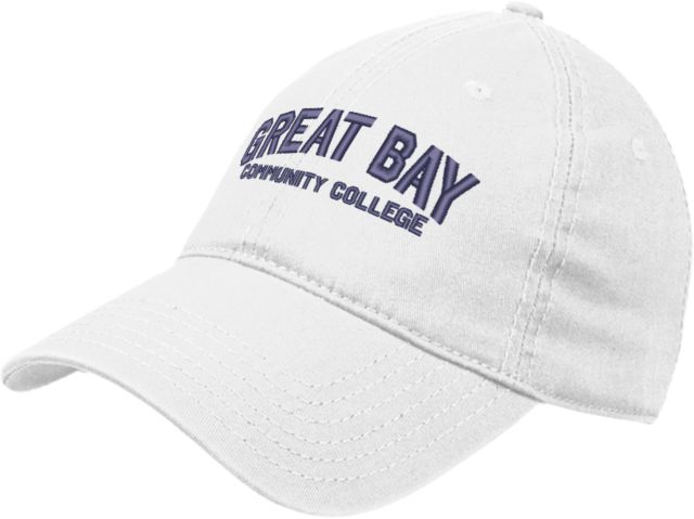 Great Bay CC Unstructured Adjustable Low Profile Hat Arched Great Bay Community College - ONLINE ONLY