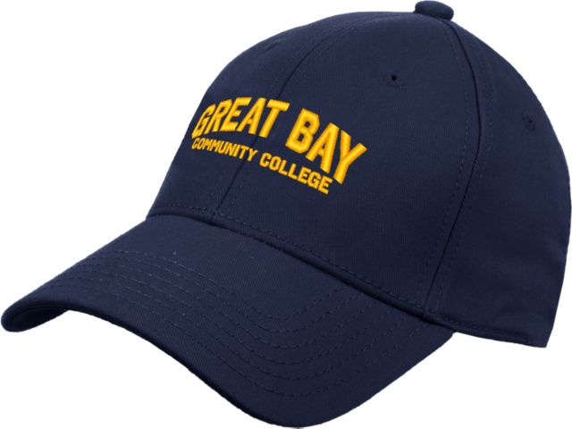 Great Bay CC Structured Adjustable Pro Style Hat Arched Great Bay Community College - ONLINE ONLY