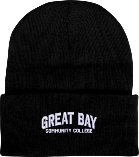 Great Bay CC Knit Beanie w/Cuff Arched Great Bay Community College - ONLINE ONLY