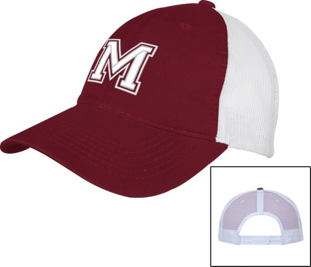 Morehouse College Mesh Back Unstructured Low Profile Hat Letter Mark - ONLINE ONLY