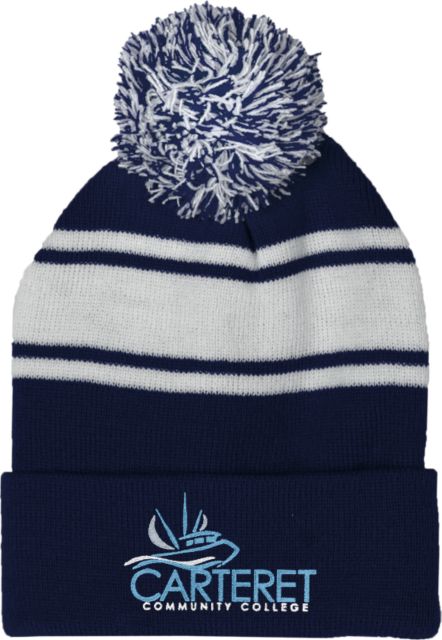 Carteret Two Tone Knit Pom Beanie w/Cuff Primary Mark - ONLINE ONLY