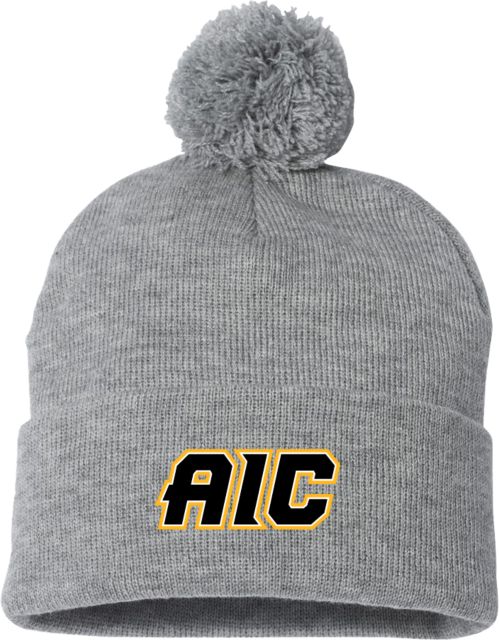 American International Sportsman Pom Pom Cuffed Beanie AIC Primary Athletic Mark - ONLINE ONLY