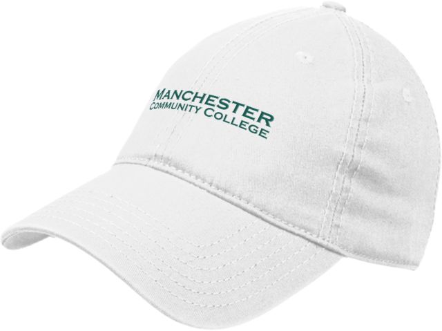 Manchester CC Unstructured Adjustable Low Profile Hat Manchester Community College Wordmark - ONLINE ONLY