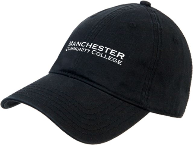 Manchester CC Unstructured Adjustable Low Profile Hat Manchester Community College Wordmark - ONLINE ONLY