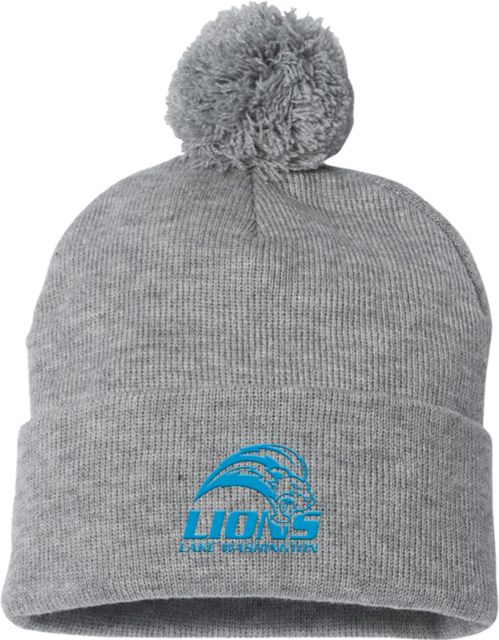 Lake Washington Sportsman Pom Pom Cuffed Beanie Lake Washington Mascot Mark - ONLINE ONLY