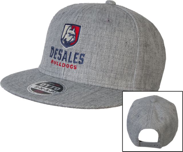 DeSales Wool Blend Flat Bill Snapback Hat Primary Logo - ONLINE ONLY