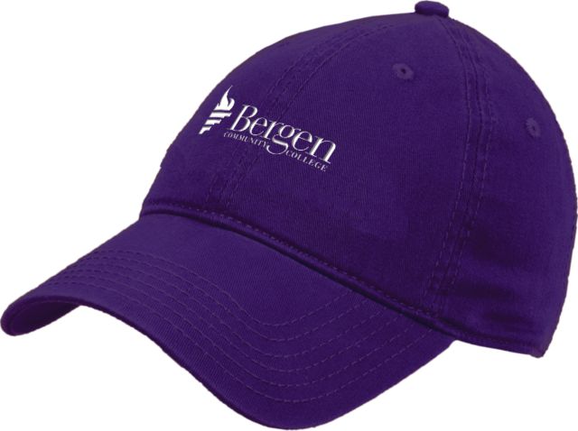Bergen CC Unstructured Adjustable Low Profile Hat Bergen Community College Wordmark - ONLINE ONLY