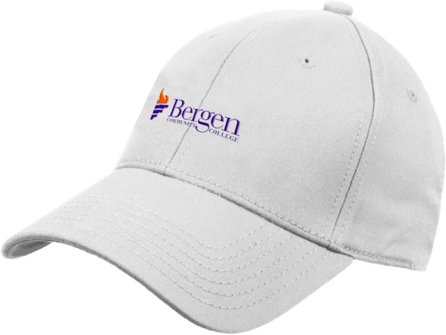 Bergen CC Structured Adjustable Pro Style Hat Bergen Community College Wordmark - ONLINE ONLY