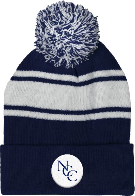 Nashua CC Two Tone Knit Pom Beanie w/Cuff NCC Icon - ONLINE ONLY