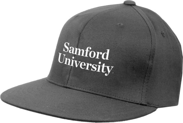 Samford Flat Bill Snapback Hat University Wordmark Stacked - ONLINE ONLY