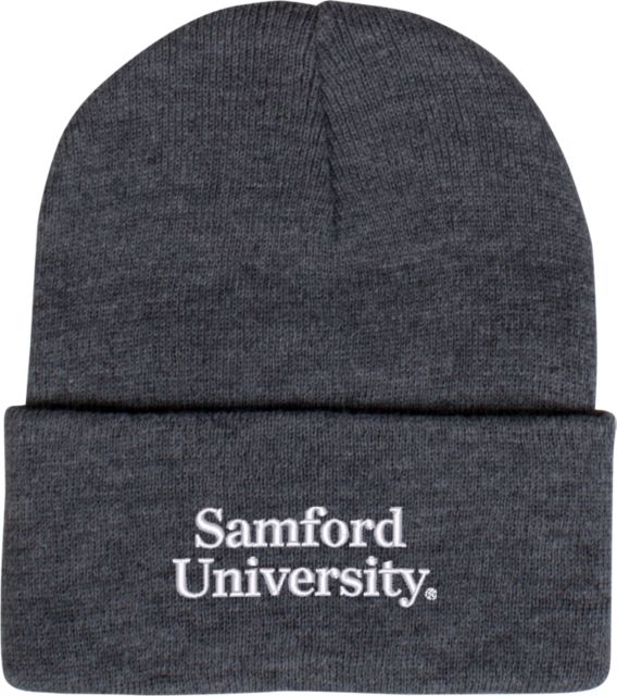 Samford Knit Beanie w/Cuff University Wordmark Stacked - ONLINE ONLY