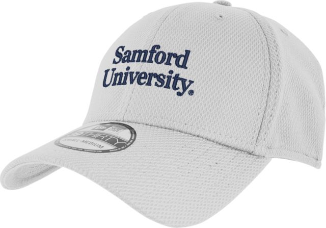 Samford New Era Diamond Era 39Thirty Stretch Fit Hat University Wordmark Stacked - ONLINE ONLY