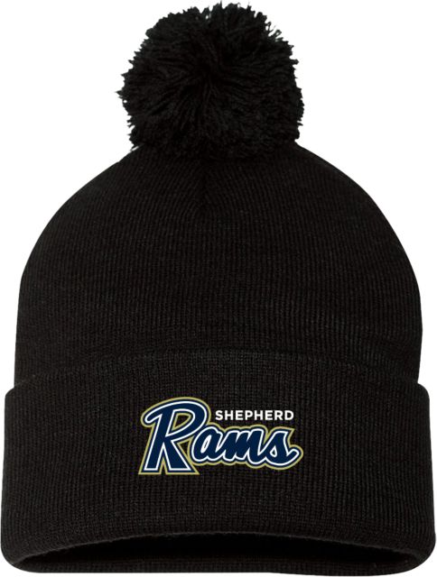 Shepherd Sportsman Pom Pom Cuffed Beanie Ram Script - ONLINE ONLY