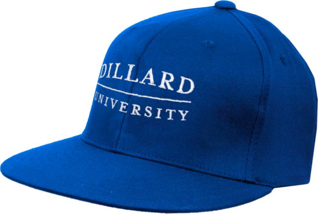 Dillard Flat Bill Snapback Hat Dillard University Wordmark - ONLINE ONLY