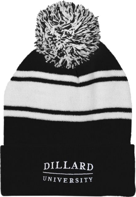 Dillard Two Tone Knit Pom Beanie w/Cuff Dillard University Wordmark - ONLINE ONLY