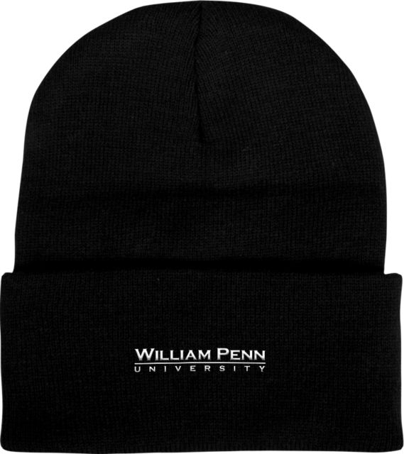 William Penn Knit Beanie w/Cuff William Penn University Institutional Wordmark - ONLINE ONLY